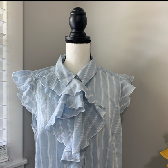 Final/PRICE FIRM Lane Bryant ruffle striped top - Picture 9 of 9